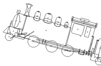 Illustration: The Night of the Milky Way Train in outline view