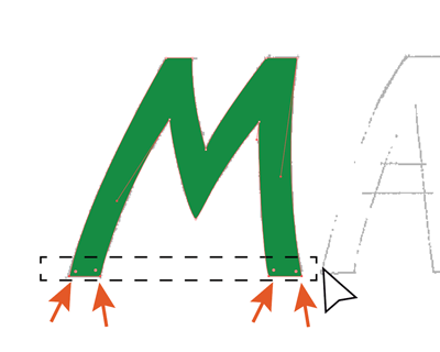 Image of anchor points selection