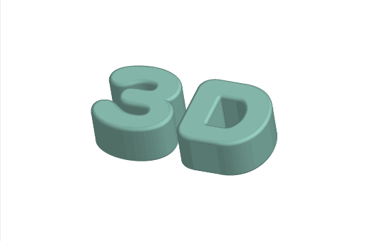 3D letters