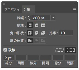 Stroke Panel/ Stroke weight 200pt