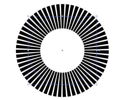 The spacing between strokes change by adjusting the gap.