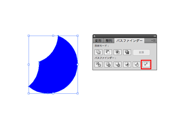 背面オブジェクトで型抜きの処理をしたオブジェクトの画像