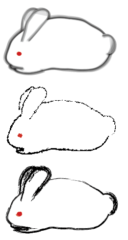 Illustration of a rabbit using other brushes