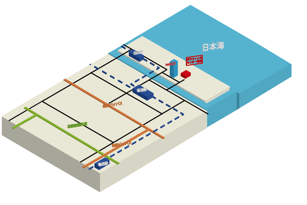 地図　アイソメトリック 